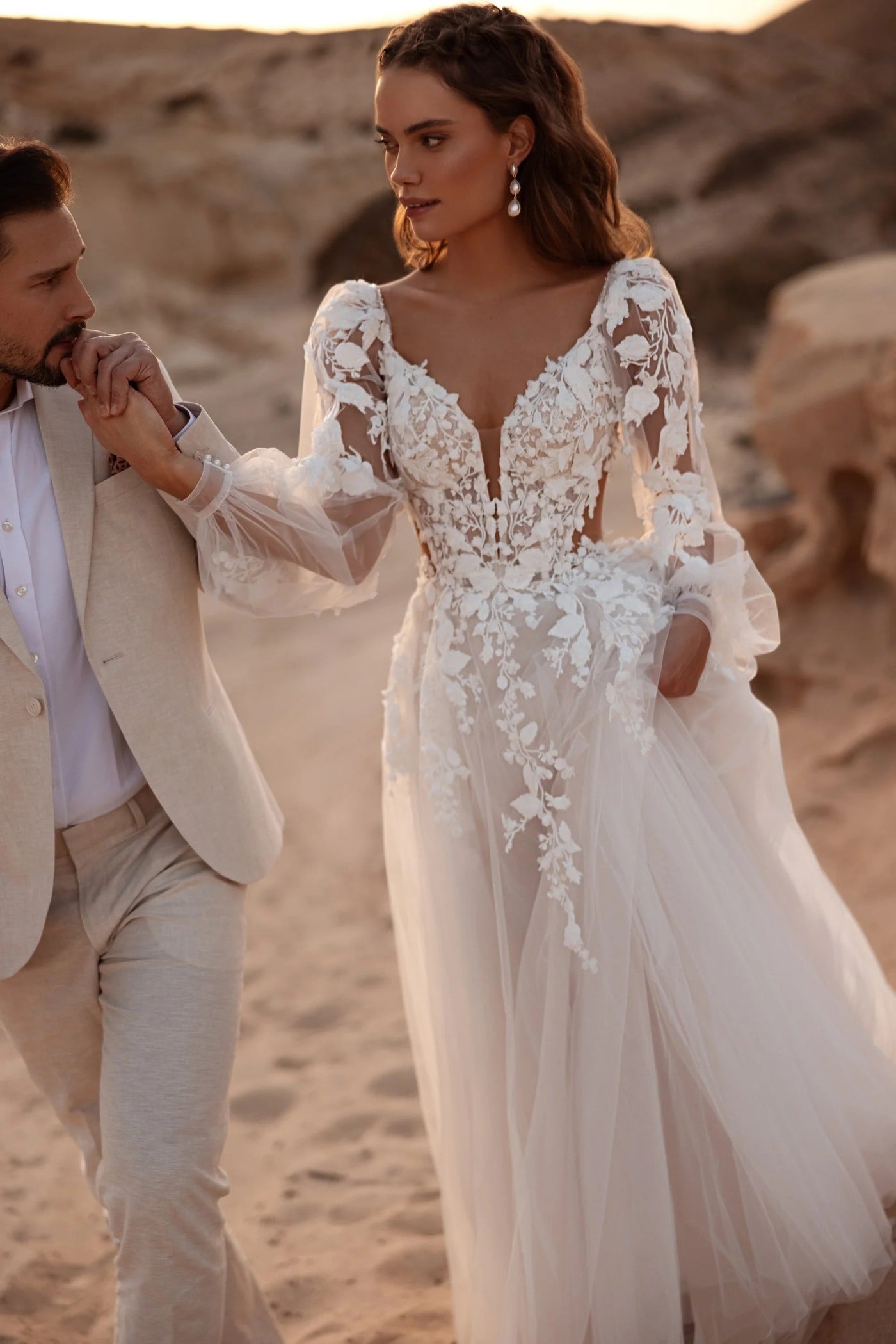 Alia Lace Floral Wedding Dress VOWALISSE bridal gown – view 2