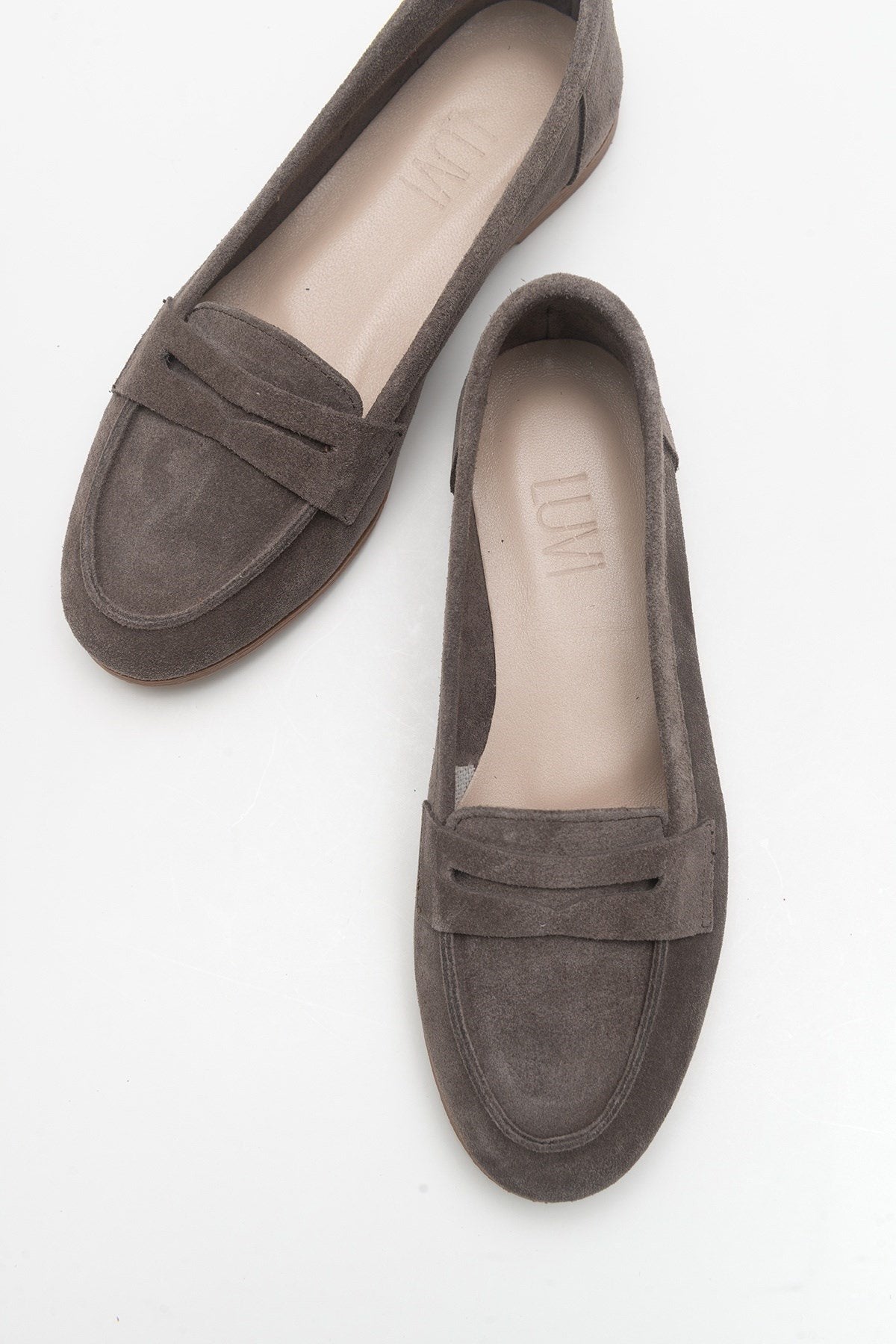 Dorothy - Dark Brown Suede Leather Loafers – back view showing leather, suede, Vowalisse