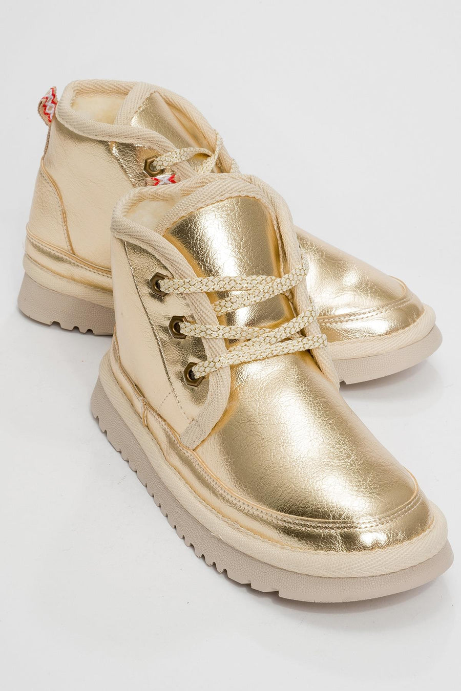 Mingo - Gold Lace-Up Sport Boot