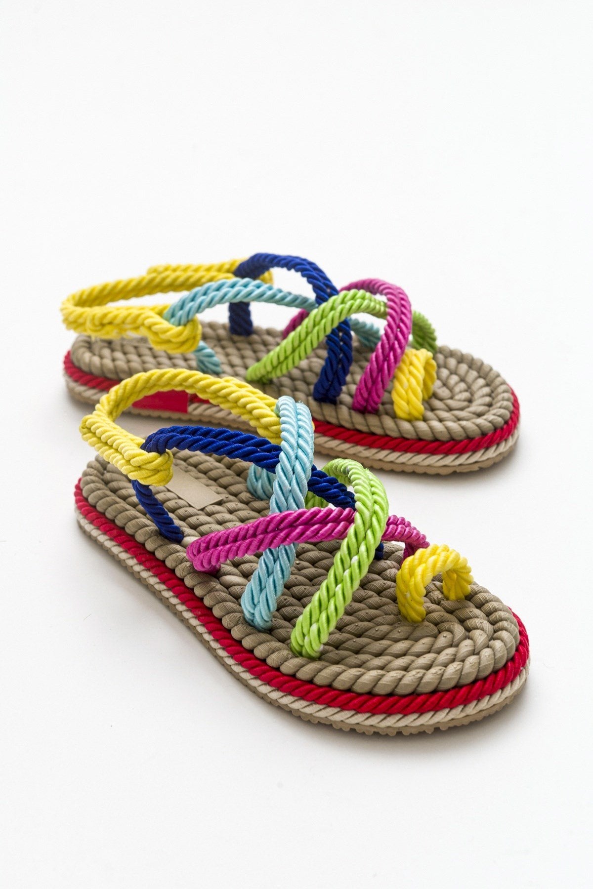 POMA Multi Sandal – front three-quarter view showing leather, Vowalisse