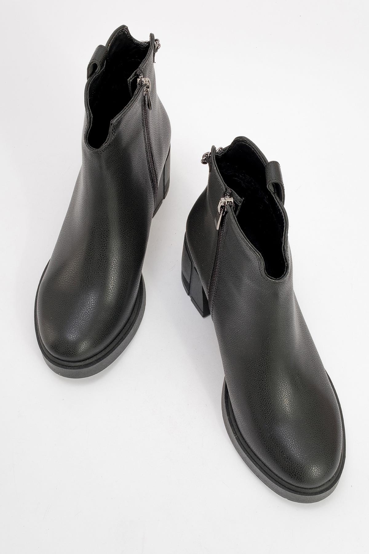 Mier - Black Boot – side view showing leather, black, Vowalisse