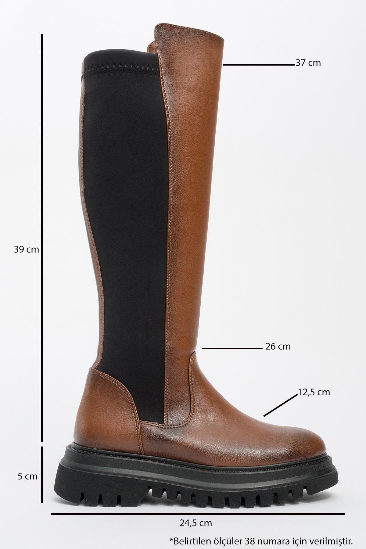 Shadow Cognac Brown Boot – heel view showing leather, Vowalisse