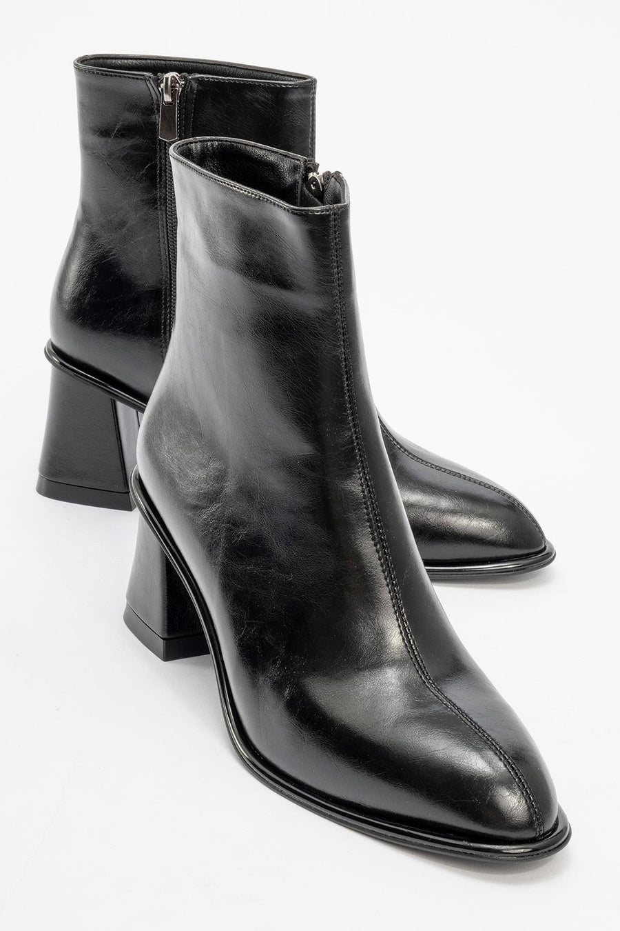 Alba Black Block Heel Boot