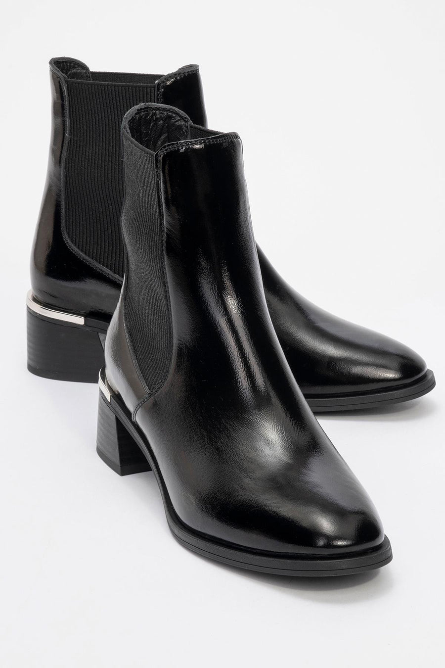 Neiva Black Patent Leather Chelsea Boot