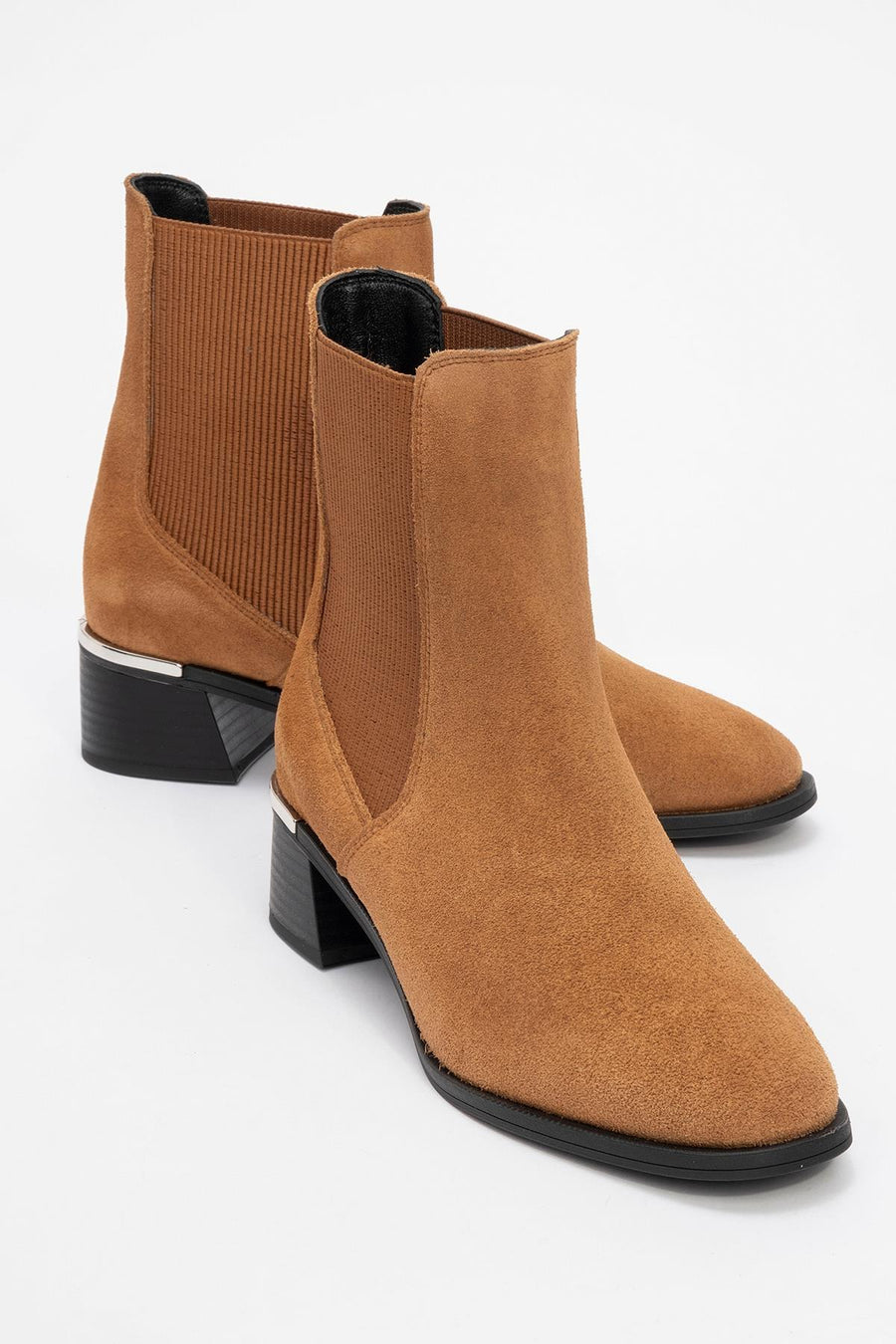 Neiva Cognac Brown Suede Leather Chelsea Boot