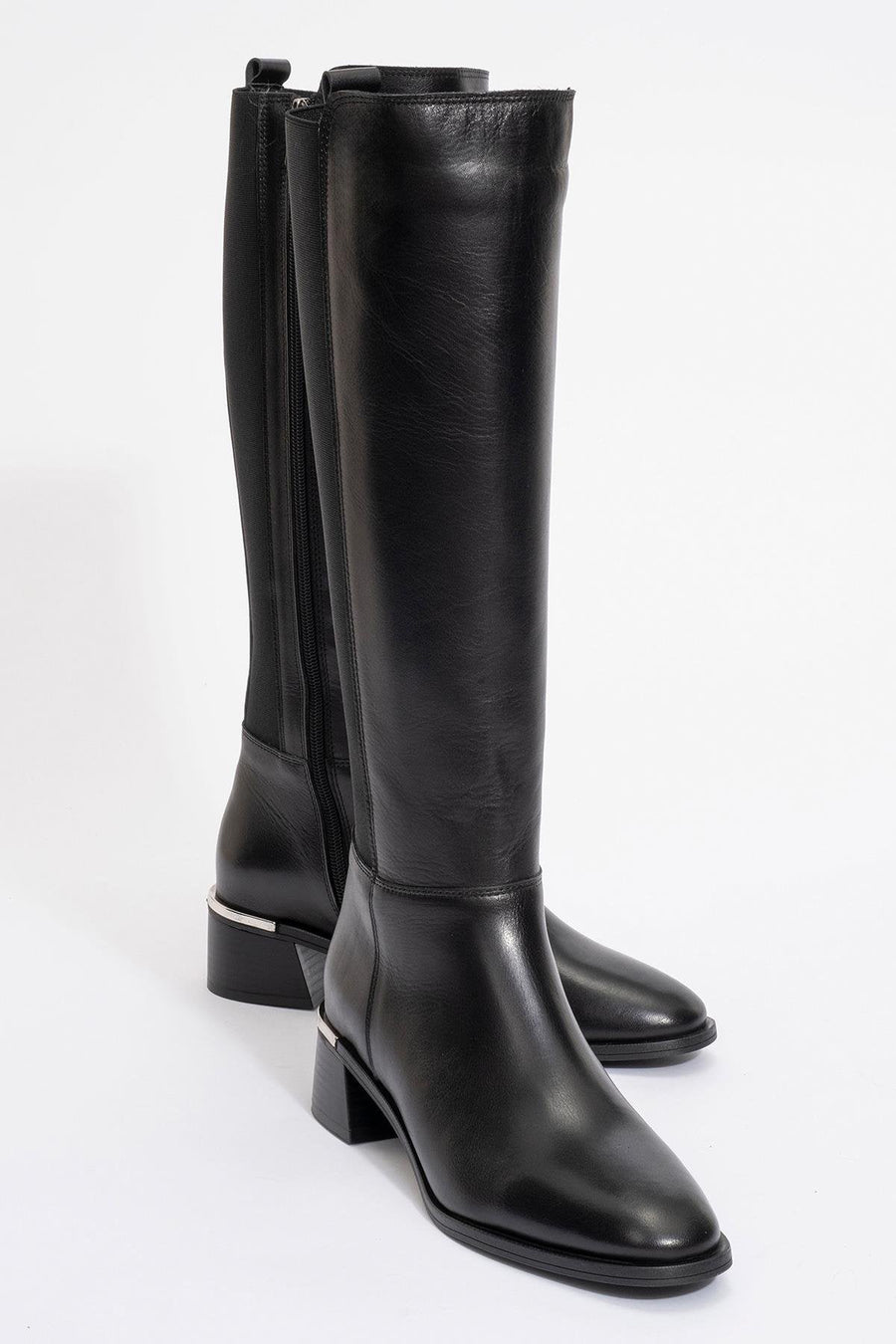 Rochos Black Leather Boot