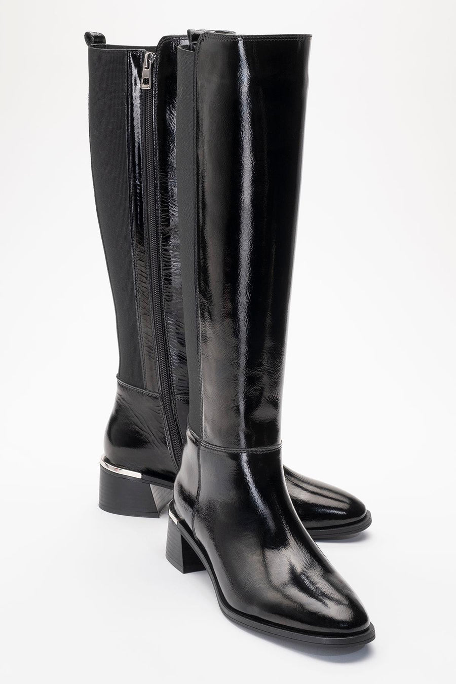 Rochos Black Patent Leather Boot