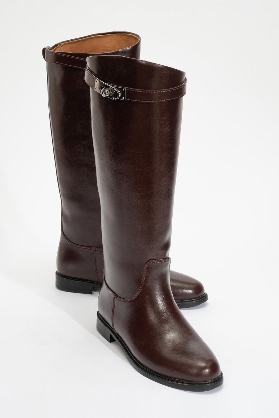 Yoko Burgundy Riding Boot