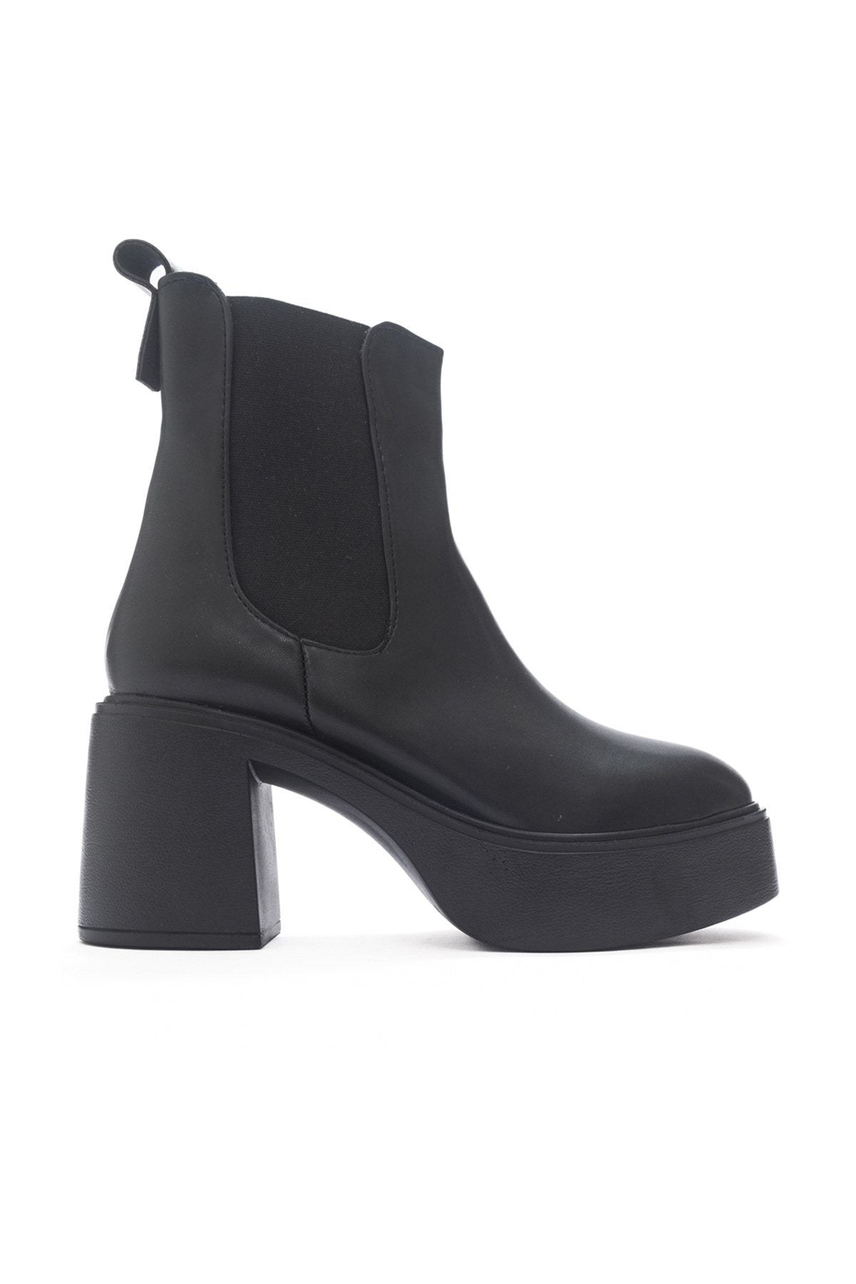 Aback - Black Boot – top view showing leather, black, Vowalisse
