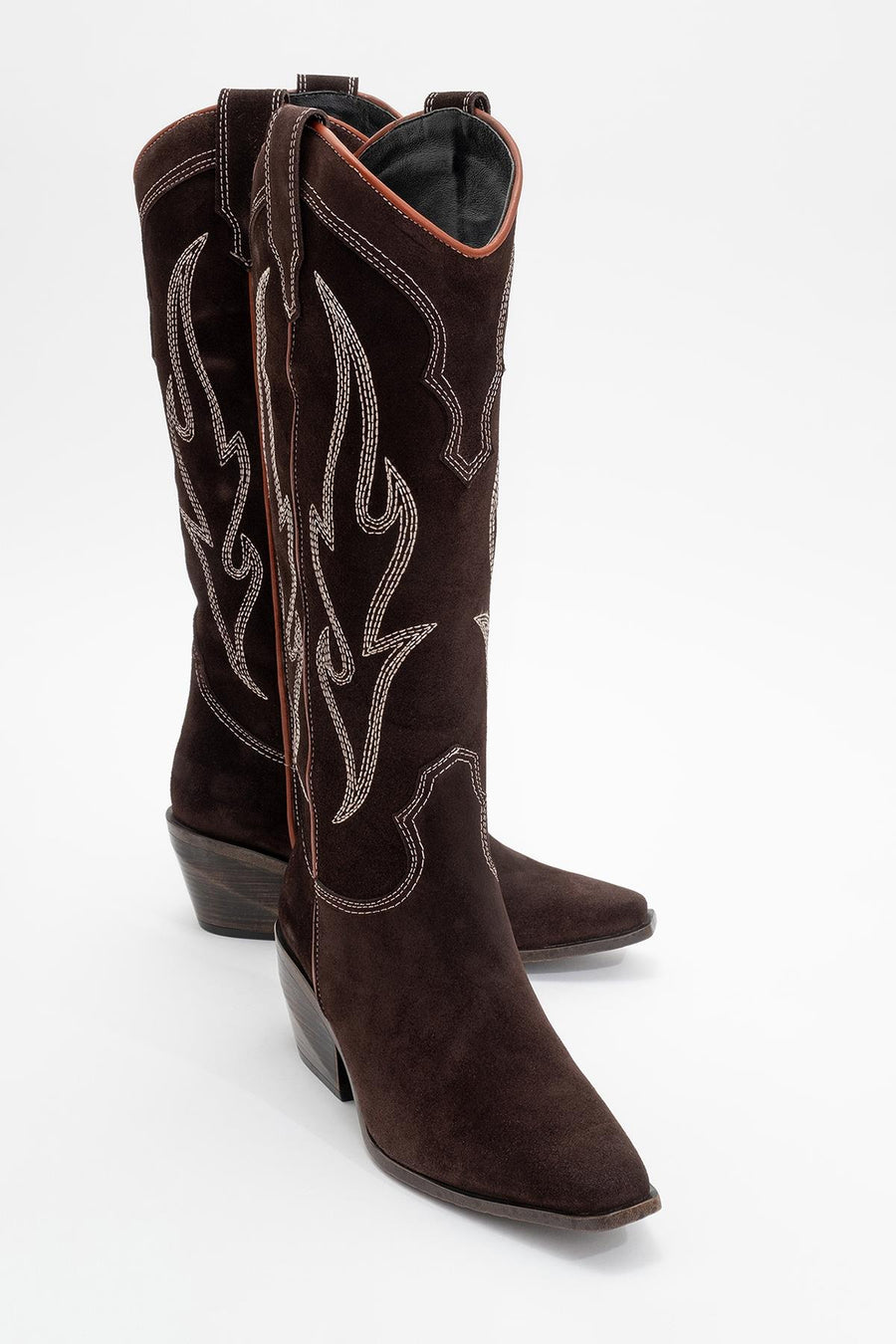 Pietro - Brown Genuine Suede Western Boot