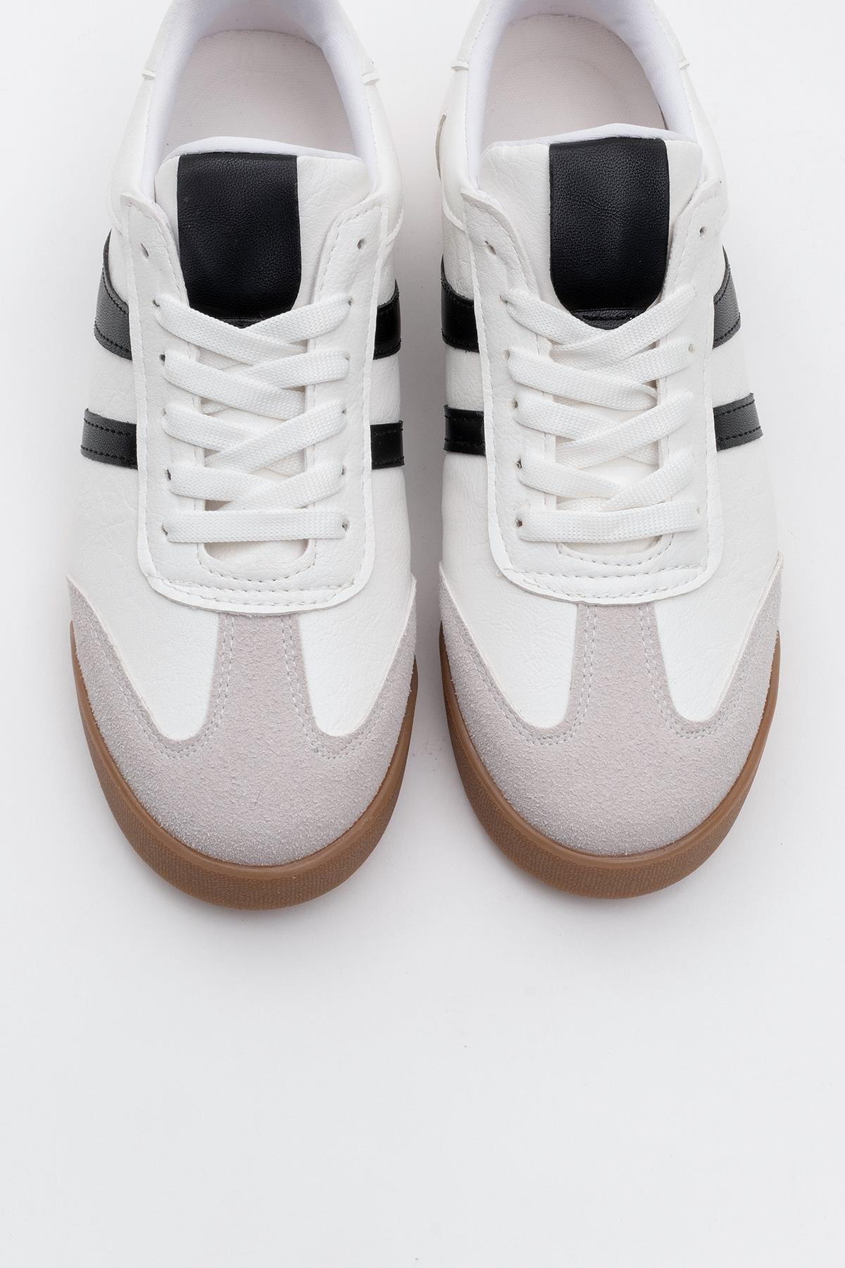 Jimmy - White Sneaker – side view showing leather, white, Vowalisse
