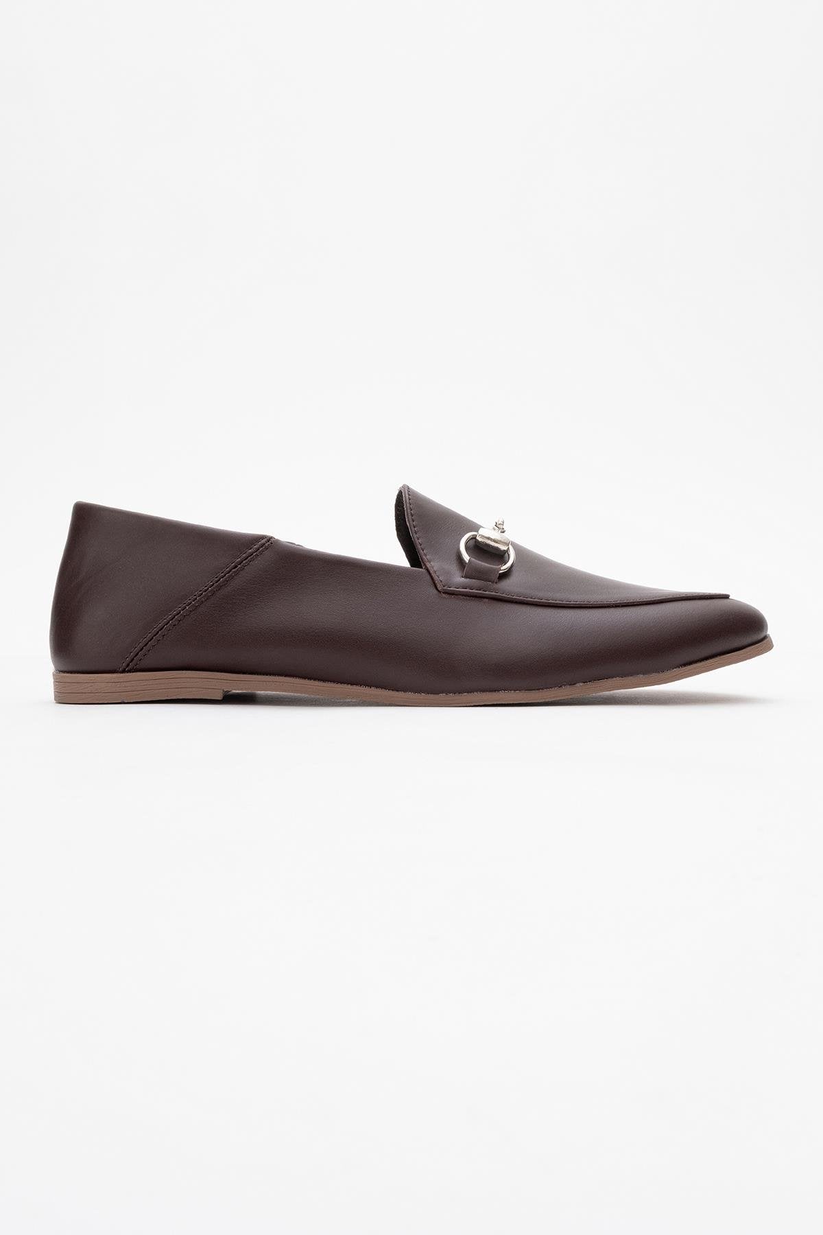 Penny - Brown Leather Horsebit Loafers – back view showing leather, suede, Vowalisse