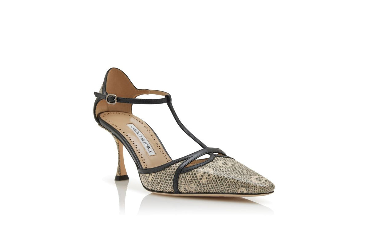 Ophelia Jewel Neutral T-Bar Ankle-Strap Shoes – top view showing neutral t-bar, ankle strap, almond toe, Vowalisse