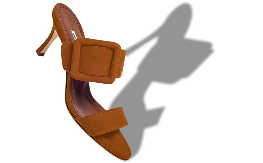Alessia Muse Brown Open Toe Mules