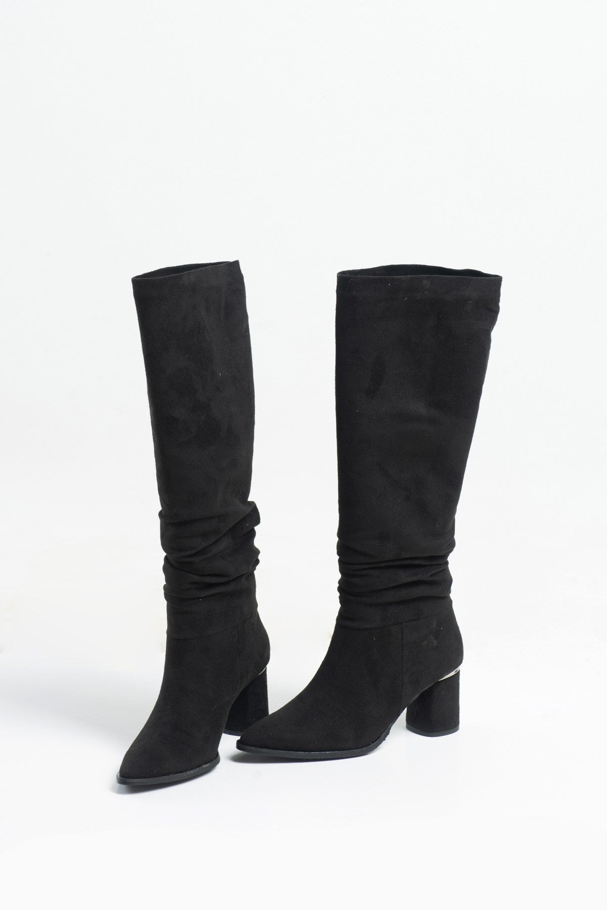 120 - Black Boot – detail view showing leather, black, Vowalisse