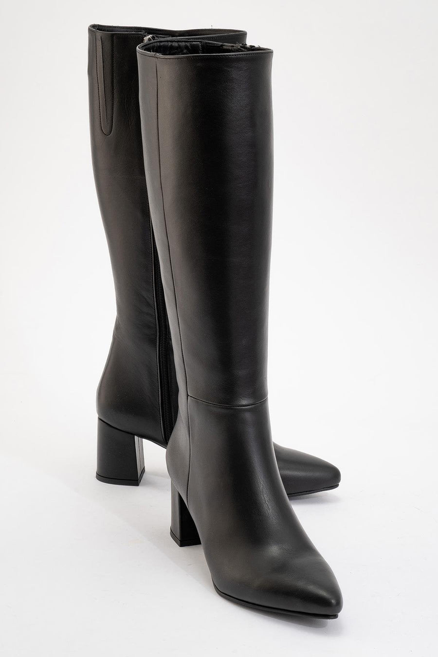 Sejas - Black Genuine Leather Heeled Boot