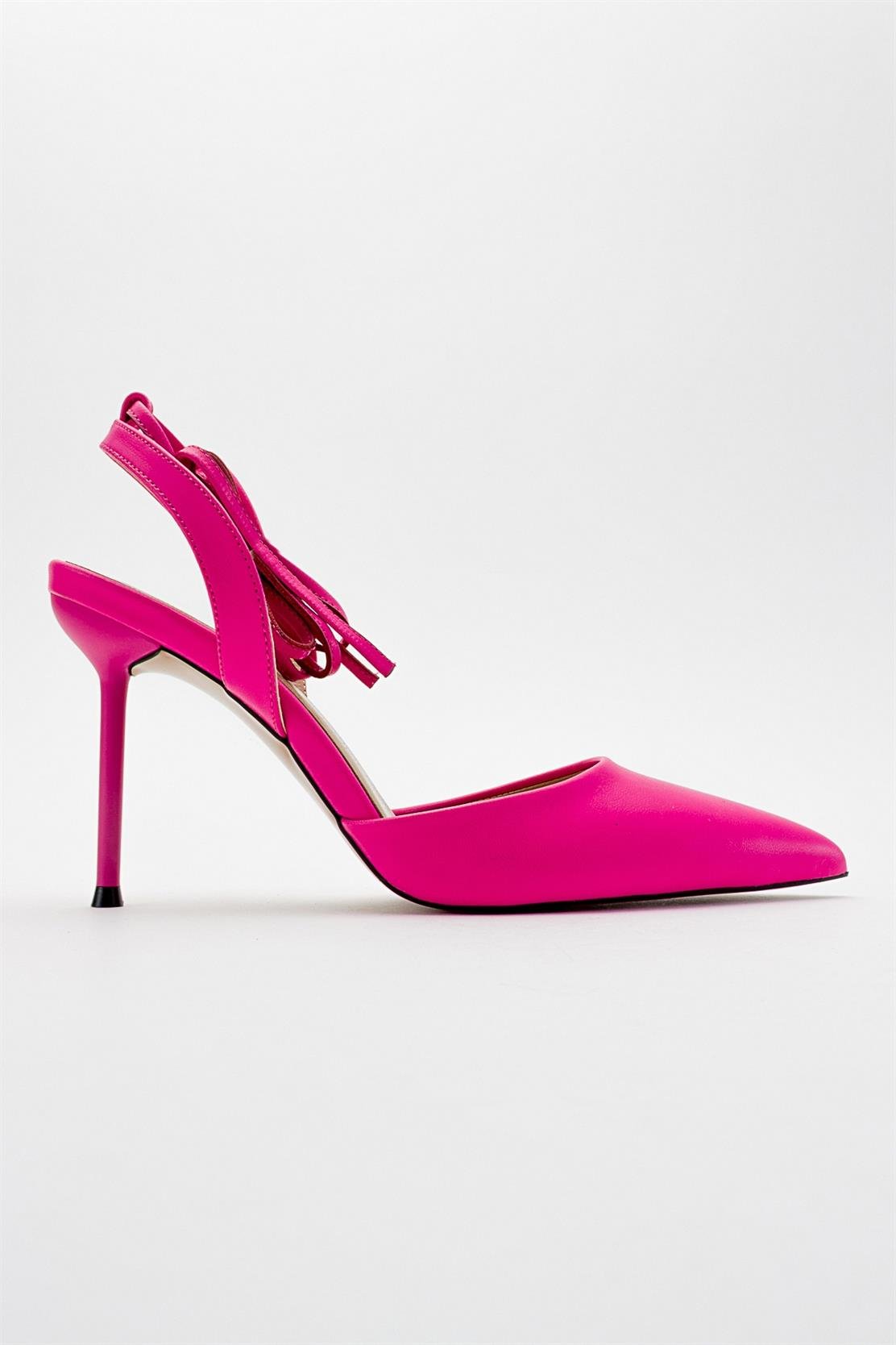 Bonje - Fuchsia Pointed Toe Stiletto – sole view showing leather, Vowalisse