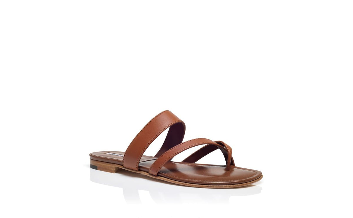 Vivienne Halo Brown Crossover Mules – top view showing brown crossover, open toe, nappa leather, Vowalisse