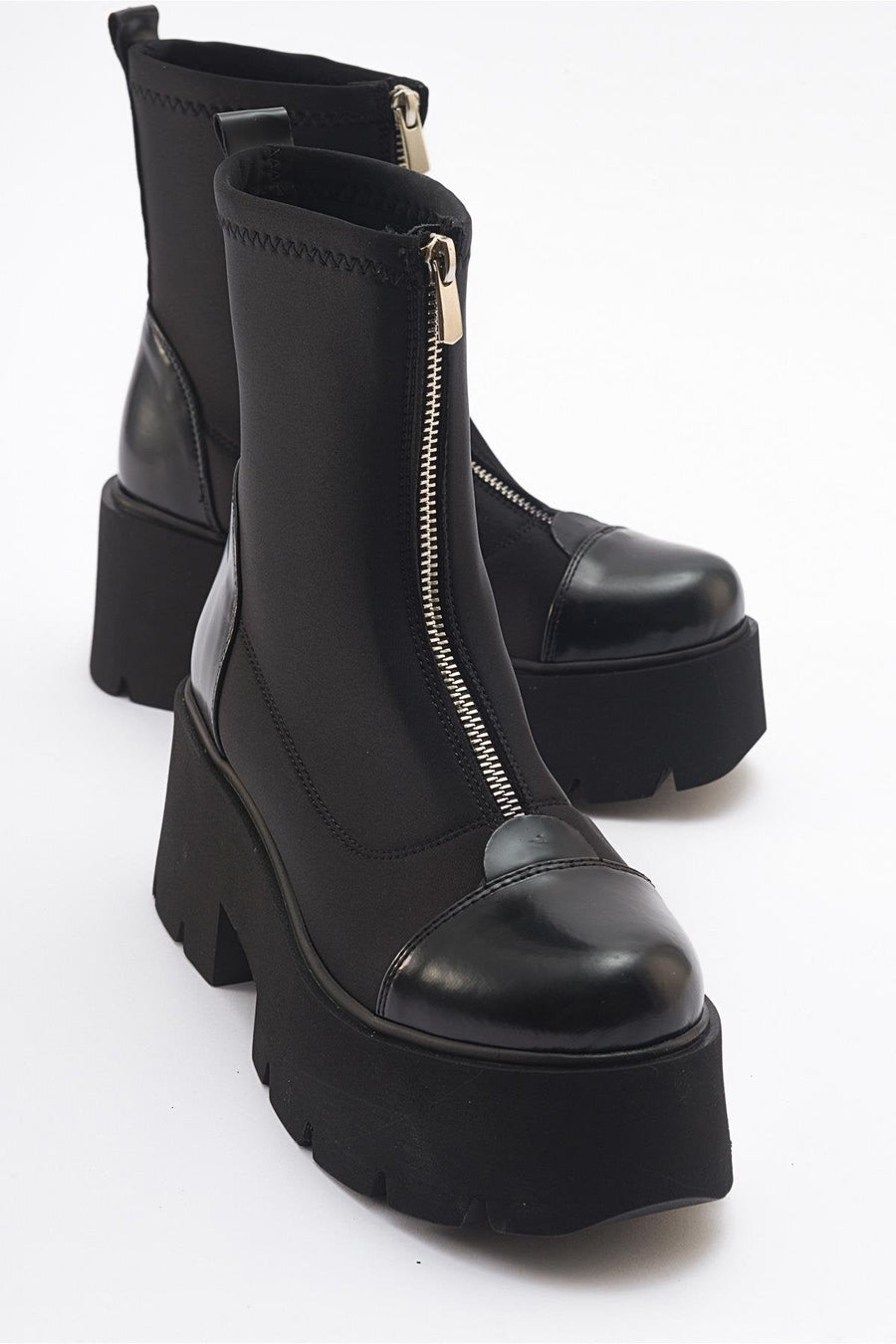 Bray Black Patent Chunky Boot