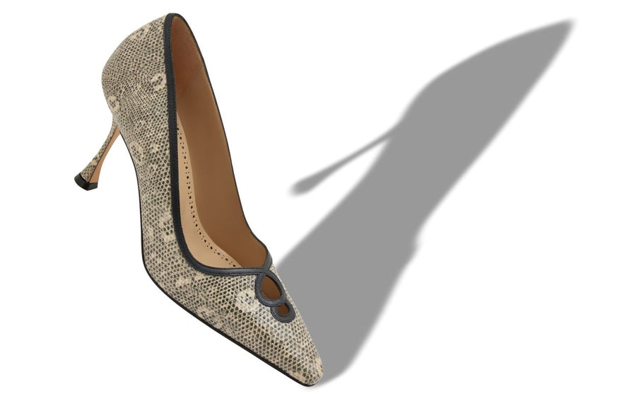 Adriana Shine Neutral Almond Toe Pumps