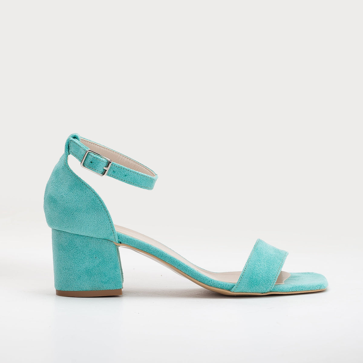 Illy - Aqua Blue Bridal Shoes with Pearls – pair view showing pearl, leather, suede, Vowalisse