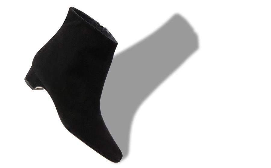 Magnolia Jewel Black Almond Toe Ankle Boots