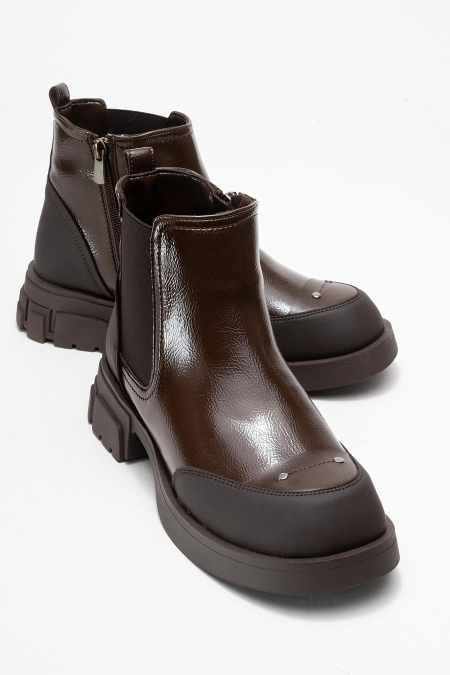 Albia - Brown Patent Boot
