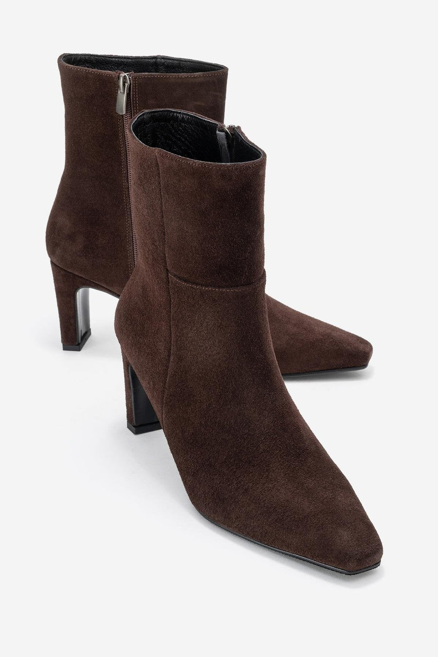 Kyoto - Brown Suede Genuine Leather Block Heel Boot
