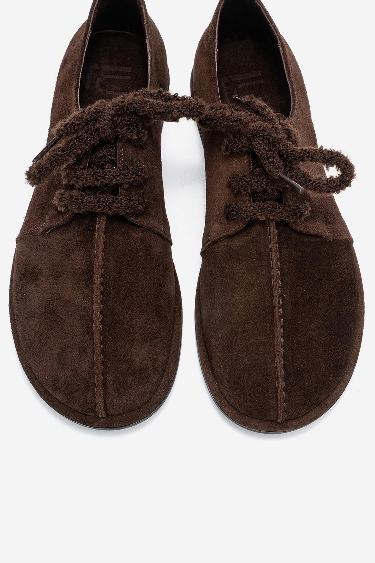 Denora - Brown Genuine Leather Casual Shoe – side view showing leather, Vowalisse