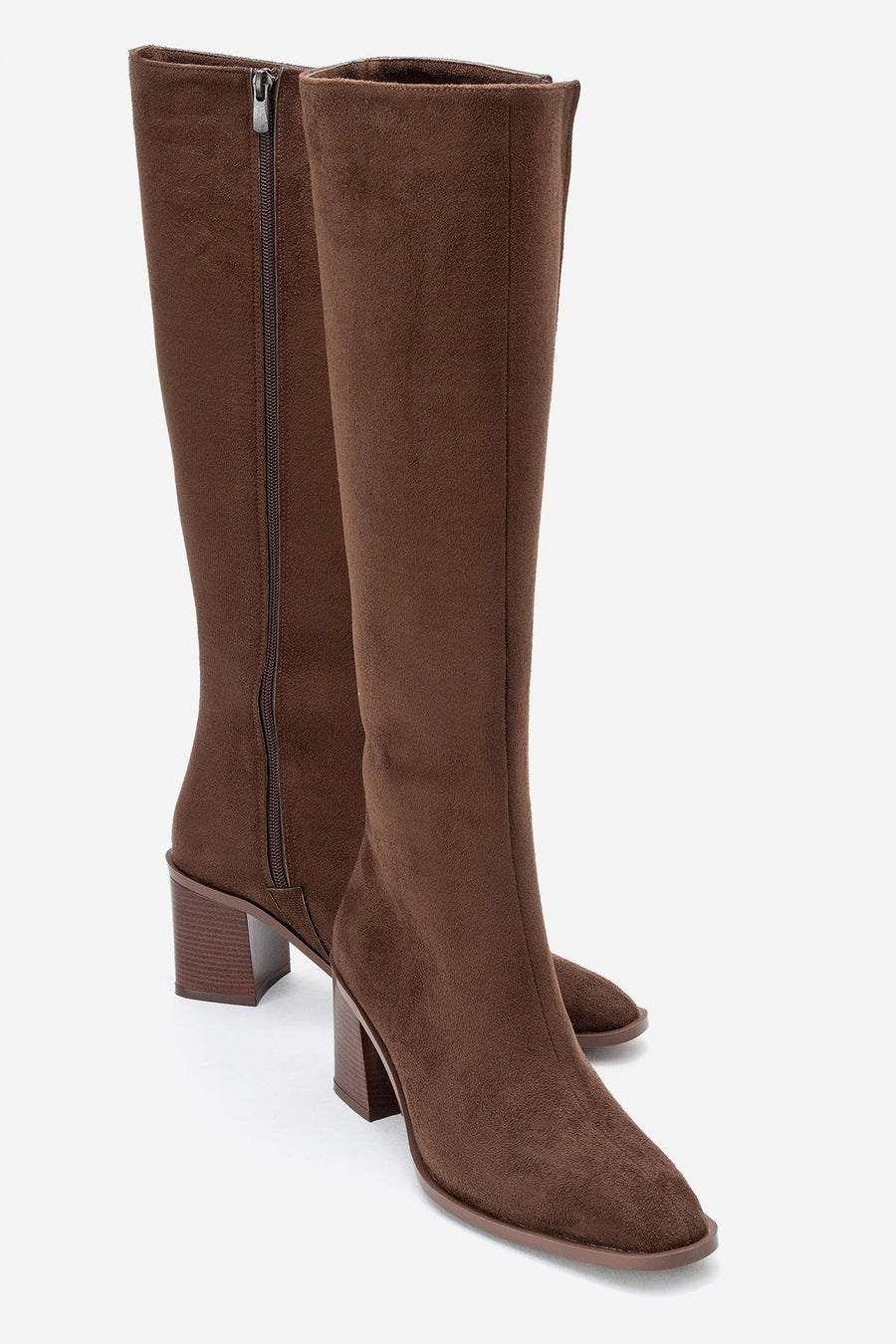 Venia - Brown Block Heel Boot