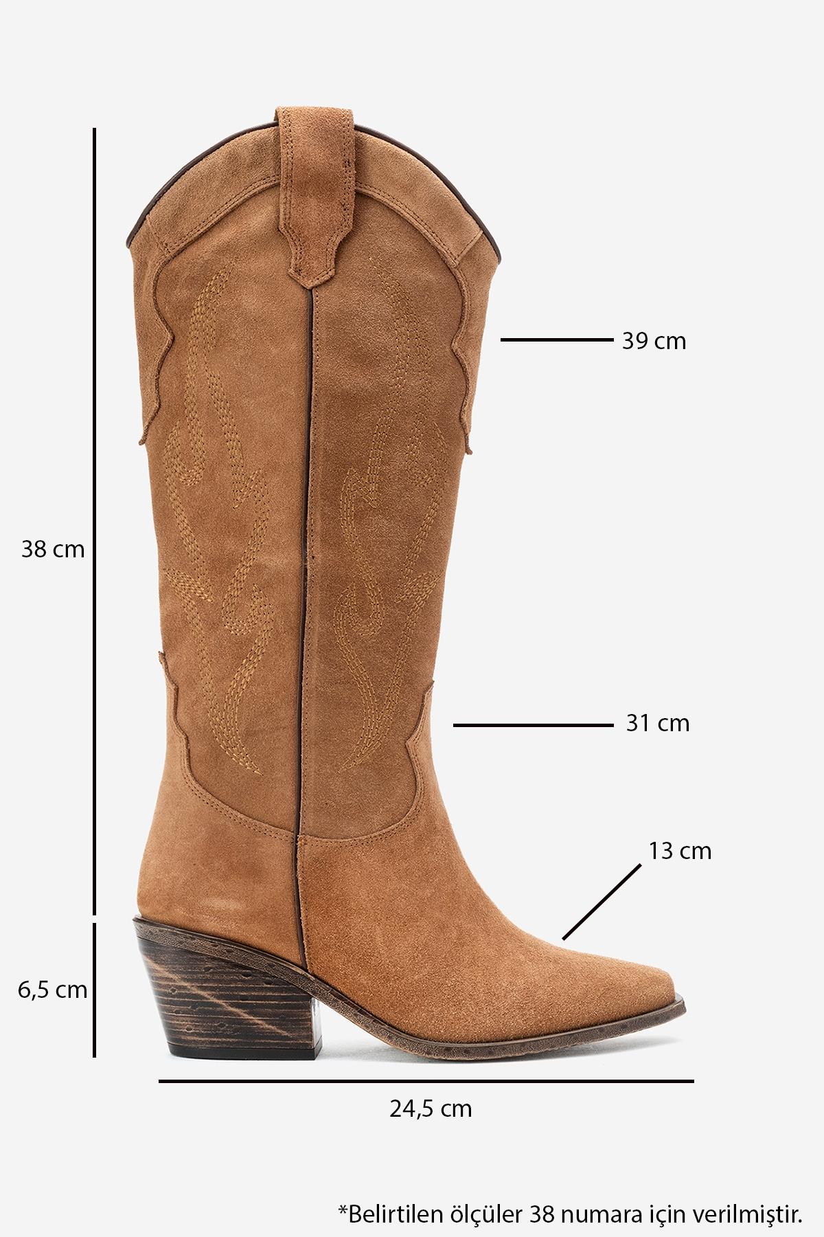 Pietro - Taupe Genuine Leather Western Boot – top view showing leather, suede, Vowalisse
