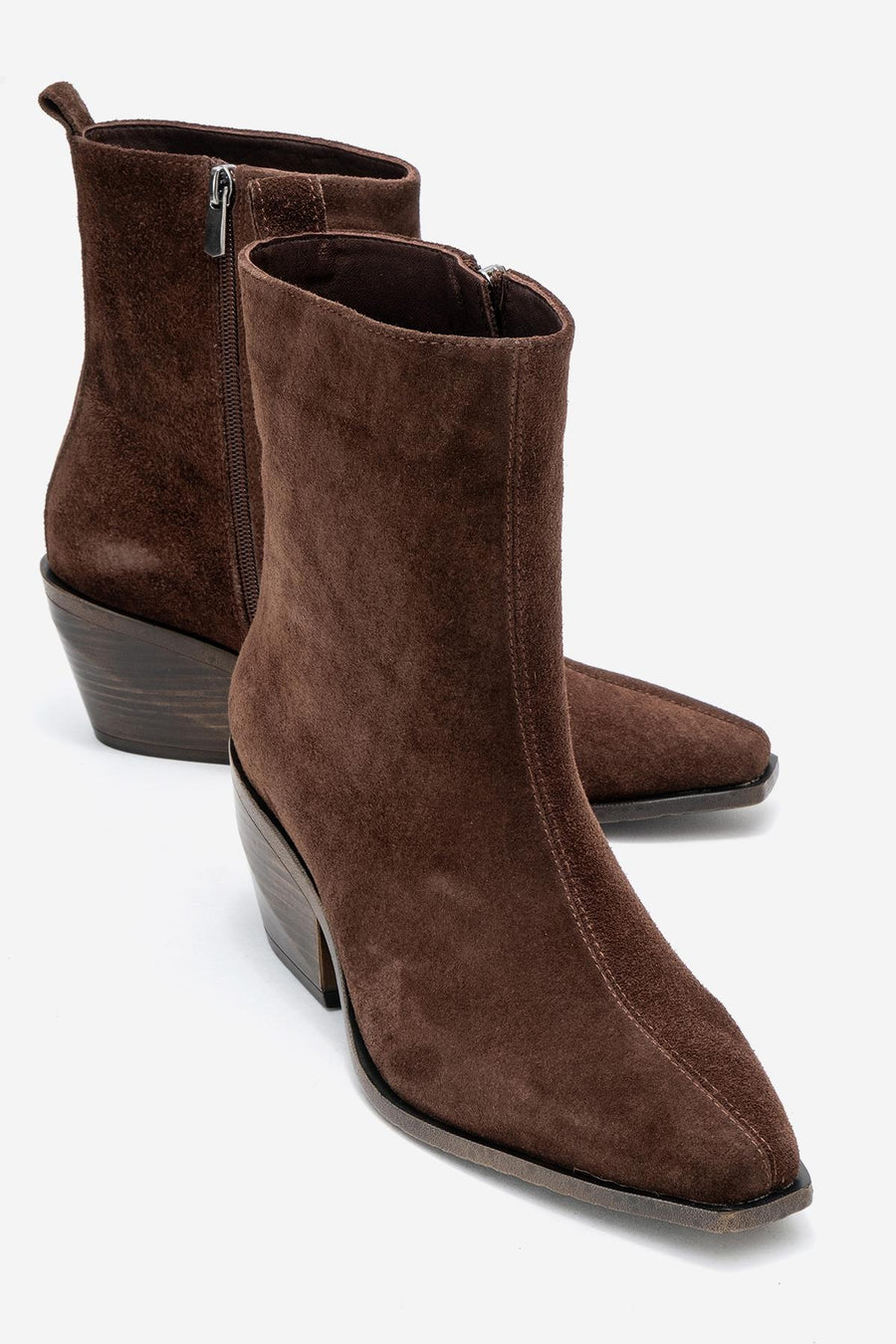 Lexia - Brown Genuine Leather Western Boot