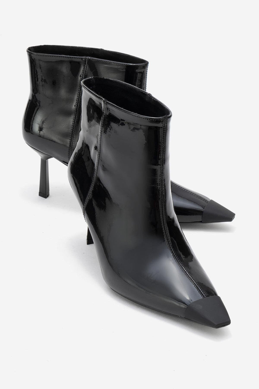 Rassel - Black Patent Pointed Toe Slim Heel Boot