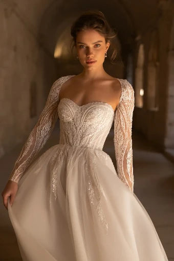Desert Lace A-Line Wedding Dress VOWALISSE bridal gown – view 1