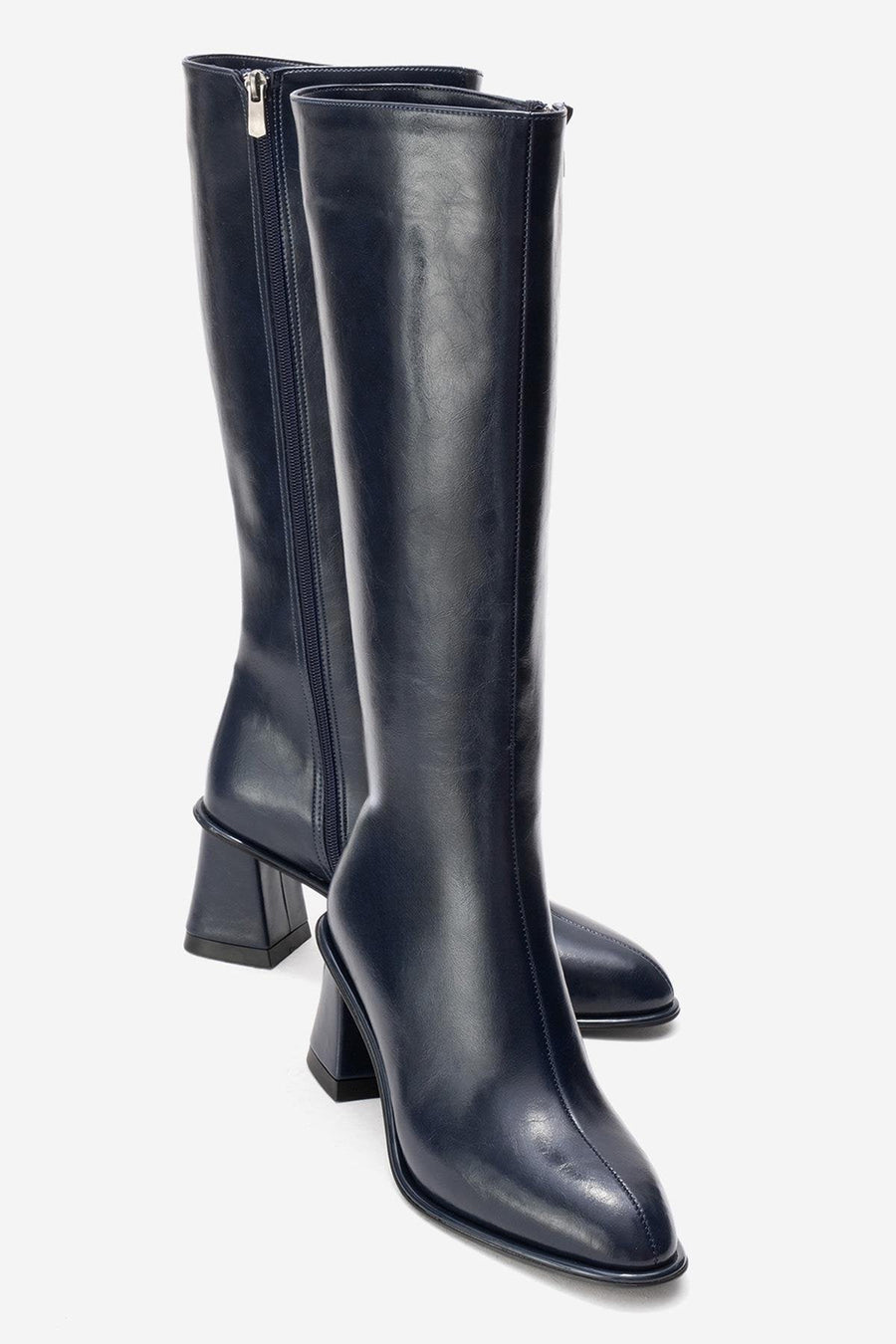 PARADİS - Navy Block Heel Boot
