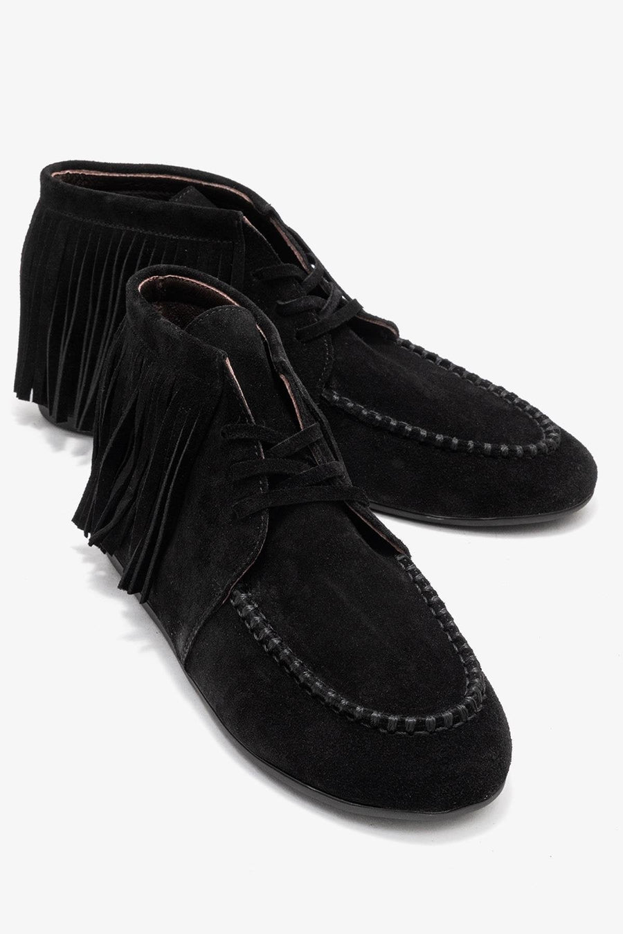 Raux - Black Suede Genuine Leather Ankle Boot