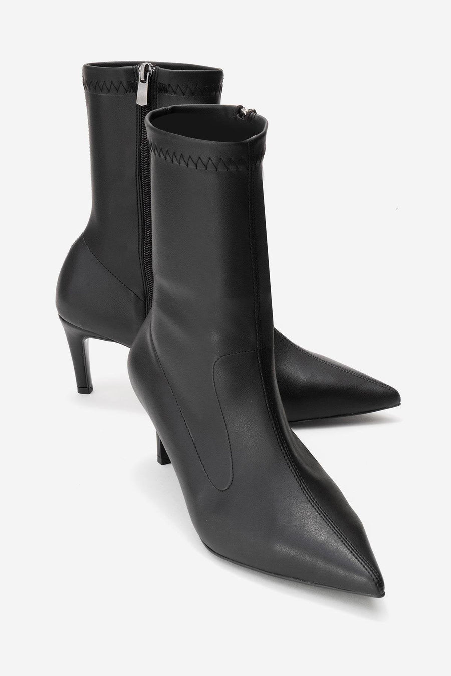 Rossano - Black Stretch Stiletto Heel Boot