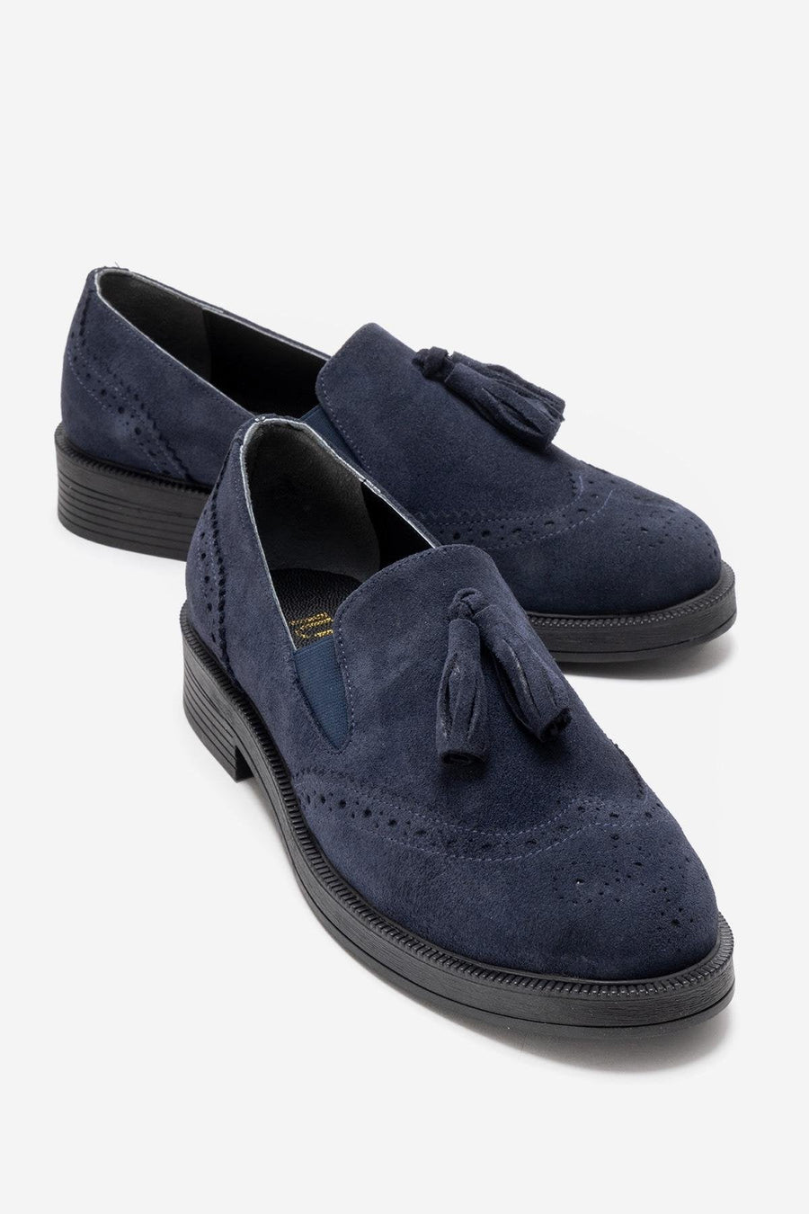 ALEX - Navy Suede Genuine Leather Loafer