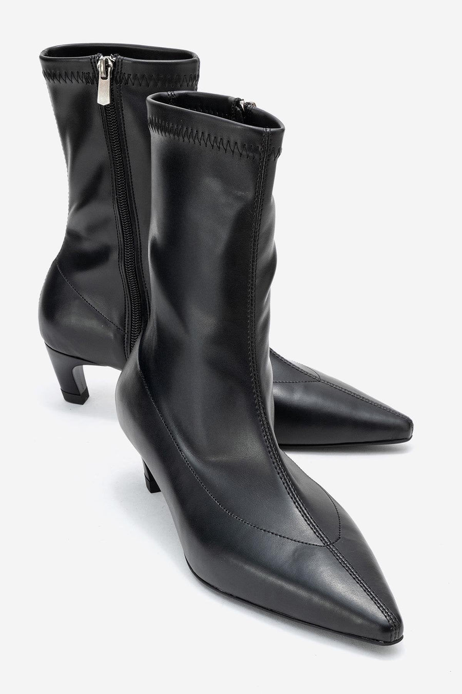 ALORA - Black Kitten Heel Boot