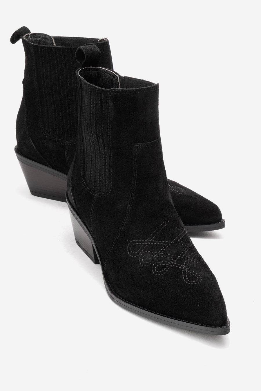 Julieta - Black Genuine Leather Western Boot