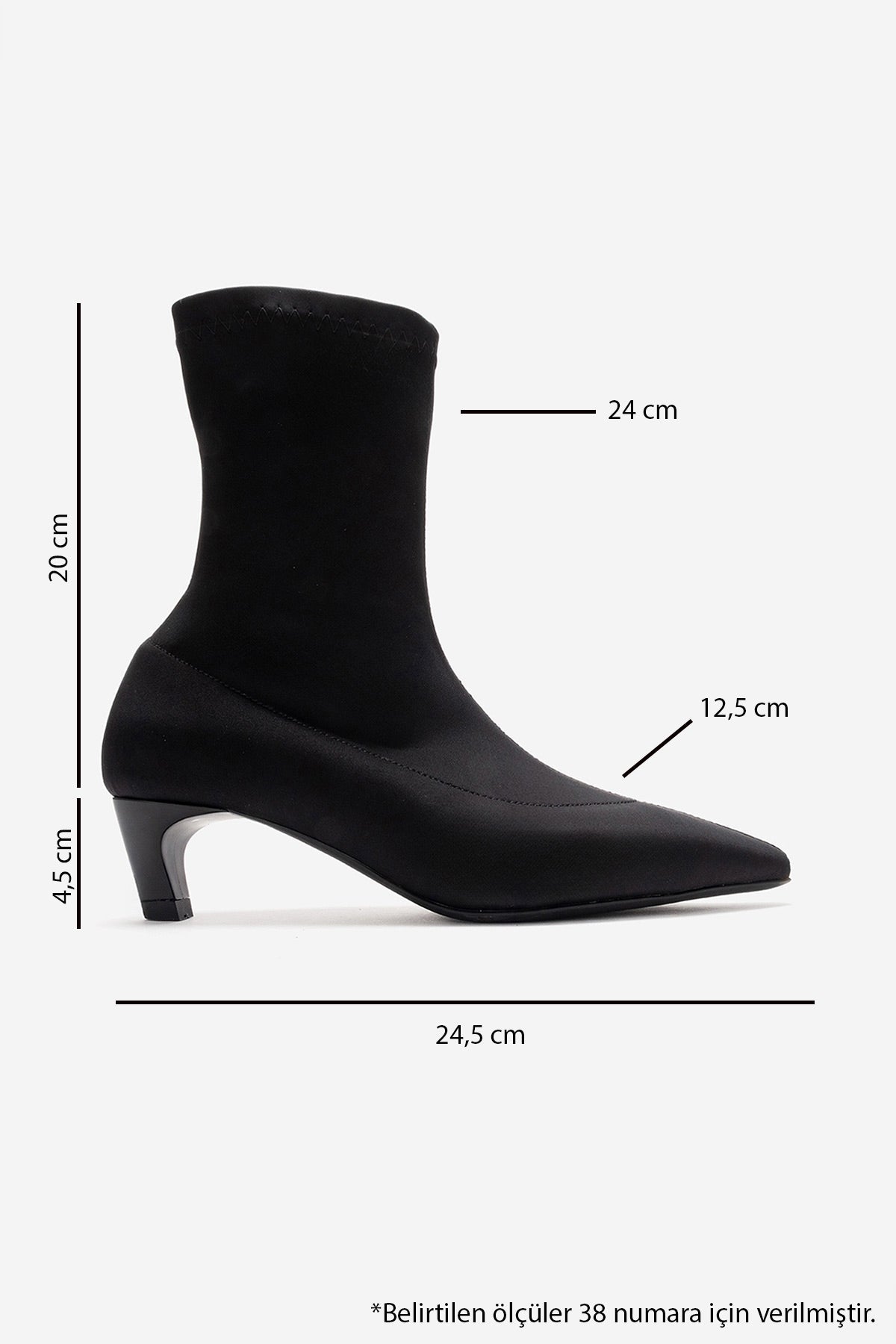 ALORA - Black Scuba Ankle Boot – detail view showing black, Vowalisse