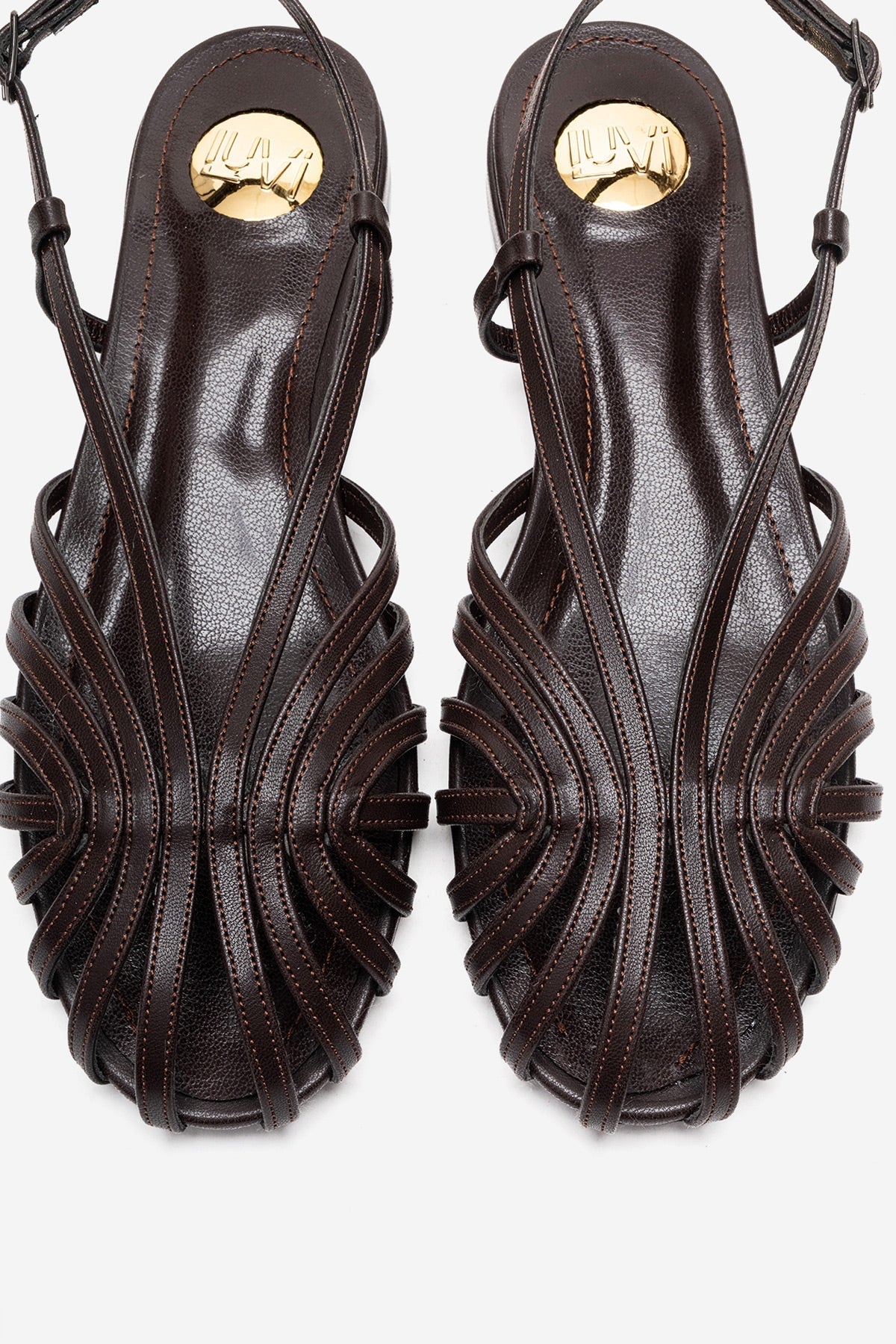 LISS - Brown Sandal – side view showing leather, Vowalisse