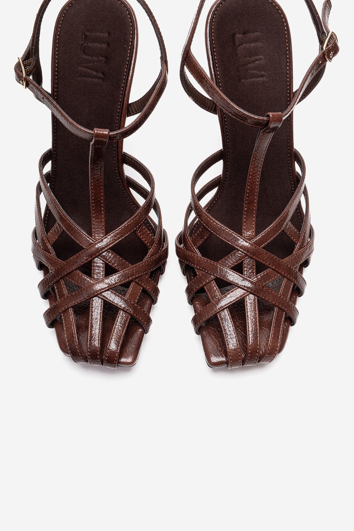 ALLOS - Brown Genuine Leather Stiletto Pump – side view showing leather, Vowalisse