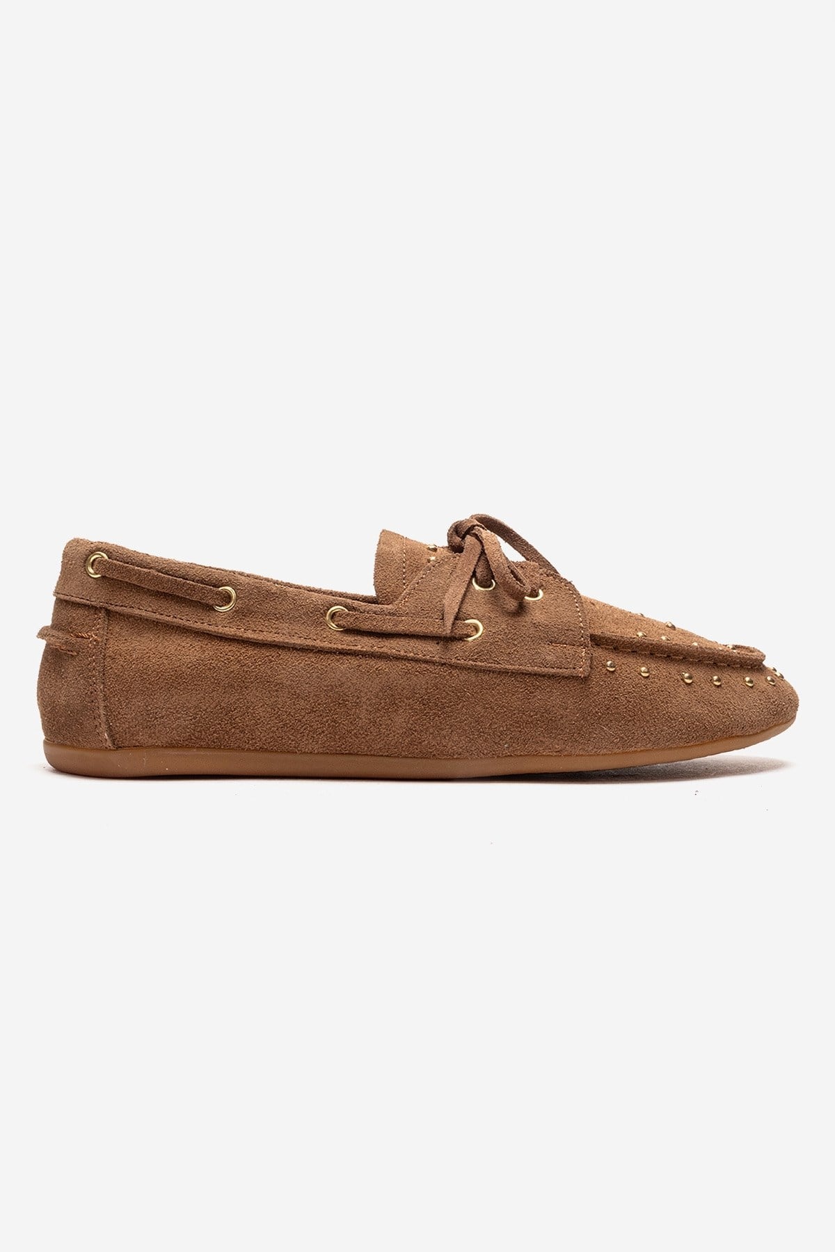 CUESTA - Taupe Genuine Leather Loafer Shoe – heel view showing leather, suede, Vowalisse