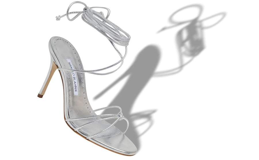 Alessia Rose Silver Ankle Strap Ankle-Strap Shoes