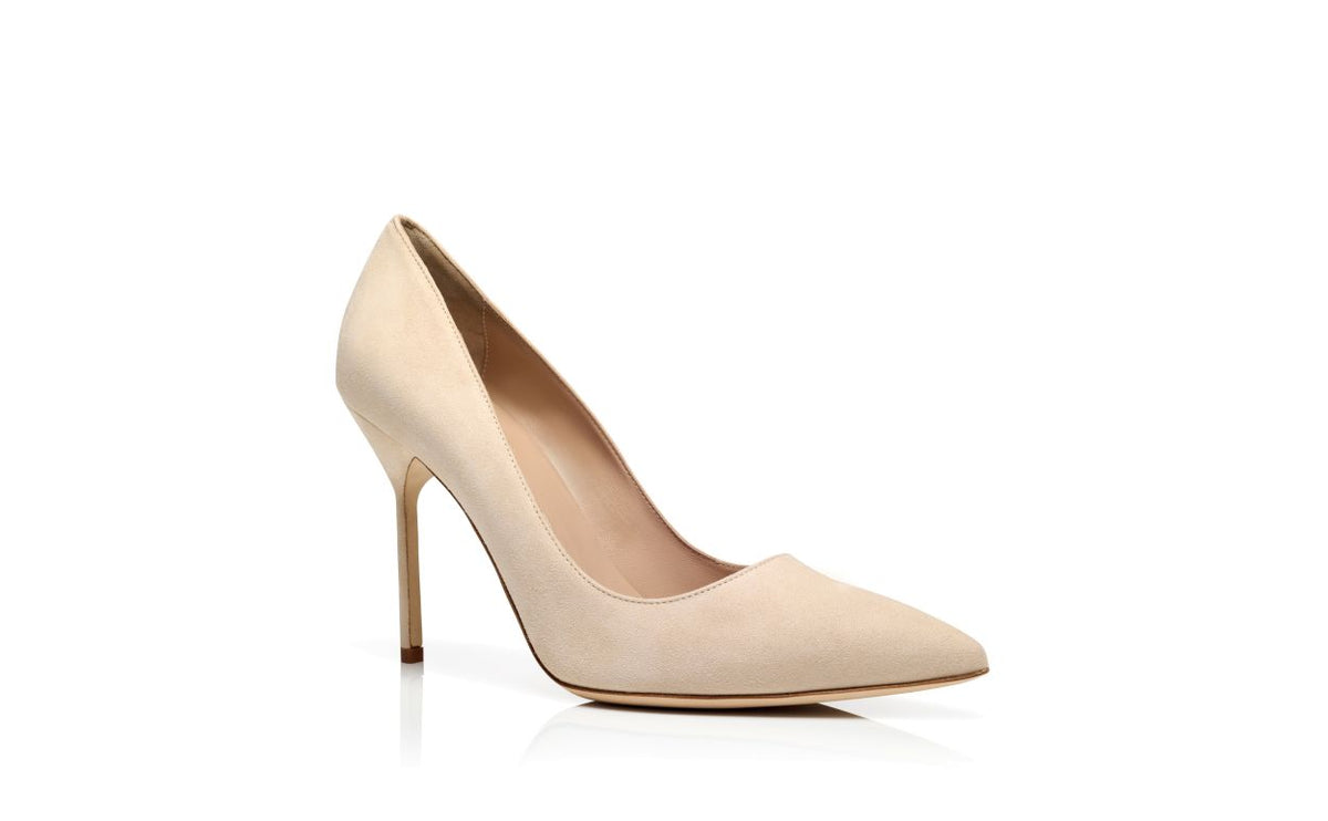 Rosalie Élan Neutral Pointed Toe Pumps – top view showing neutral pointed toe, suede, Vowalisse