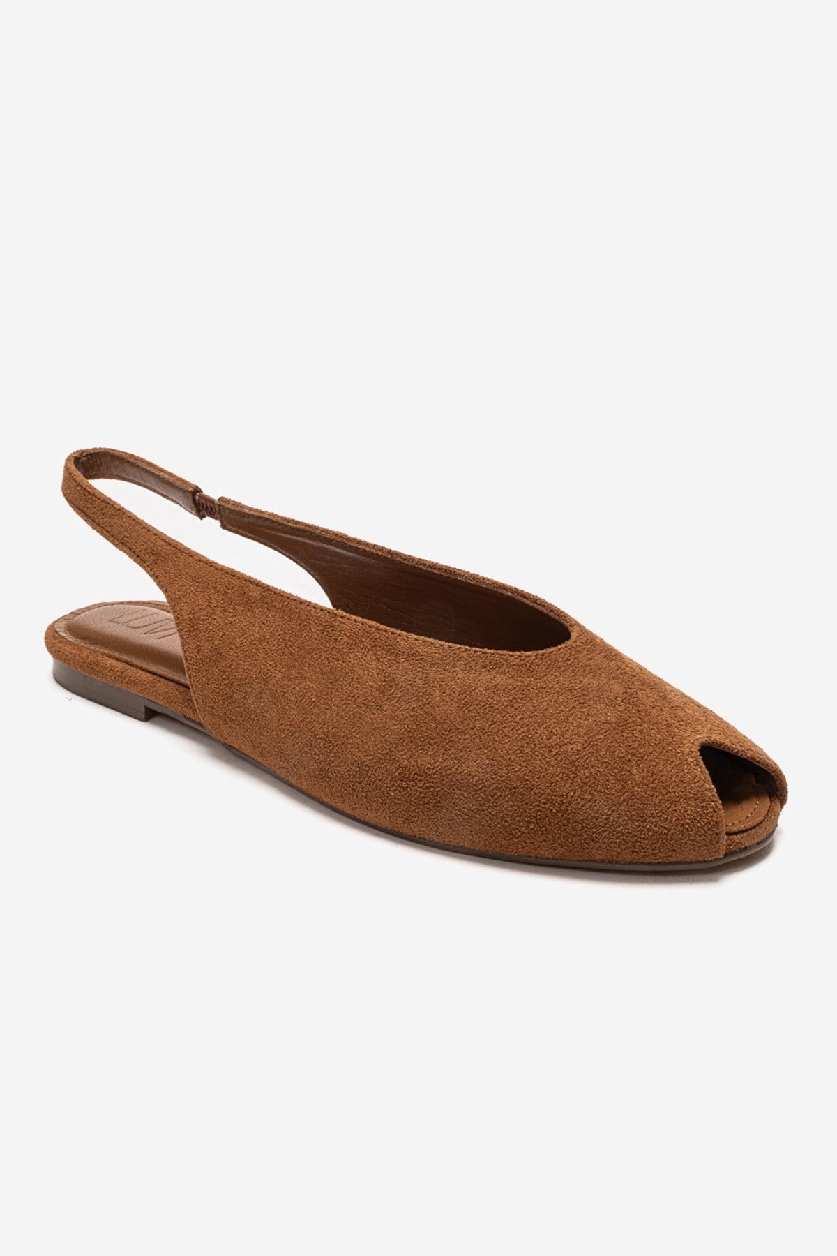 SERINA - Camel Genuine Leather Sandal – detail view showing leather, suede, Vowalisse