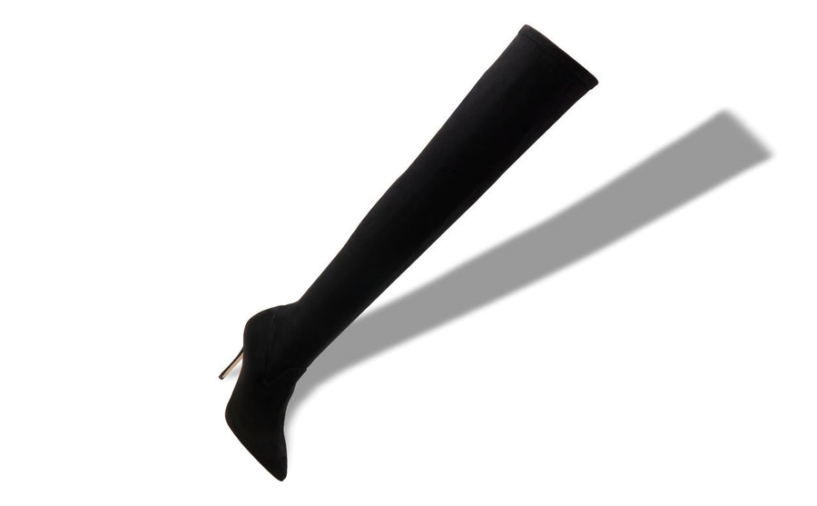 Estelle Élan Black Suede Knee-High Boots