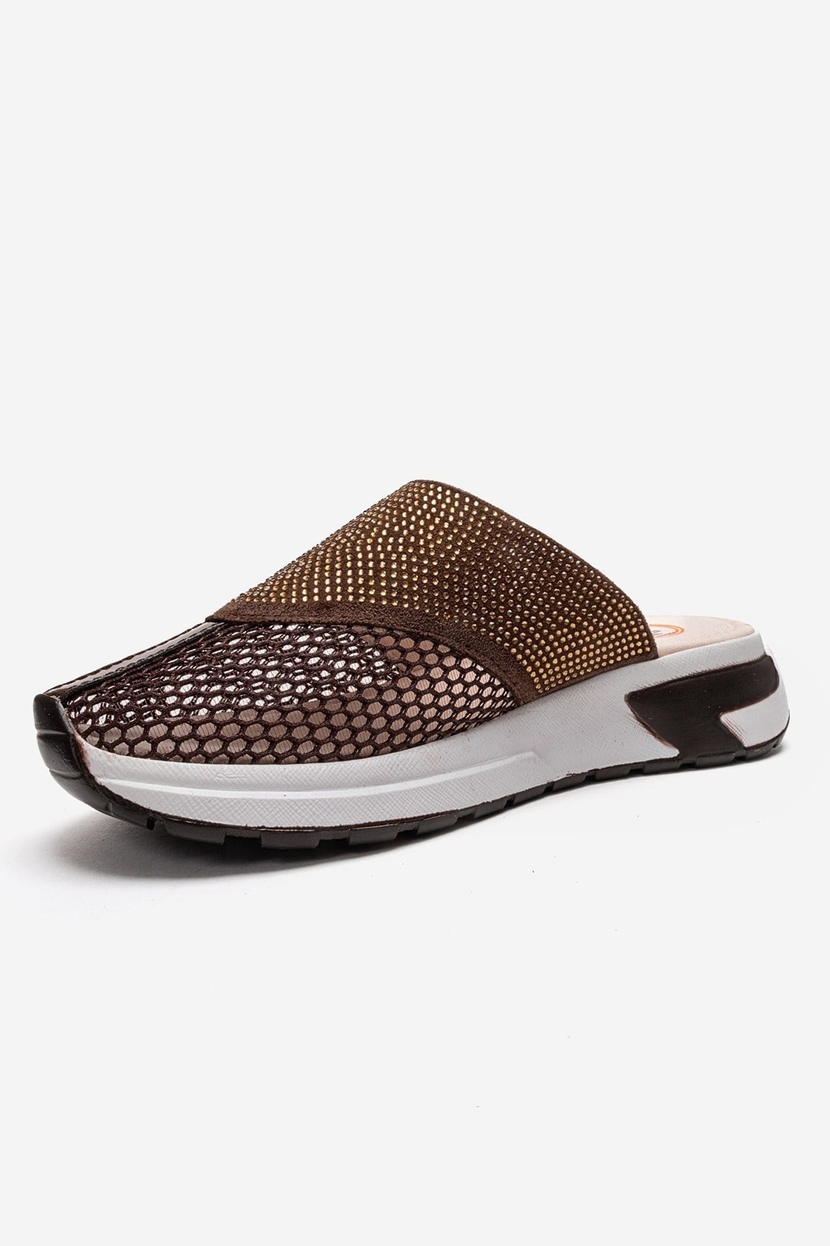 GLEA - Brown Closed-Toe Mule – top view showing leather, Vowalisse