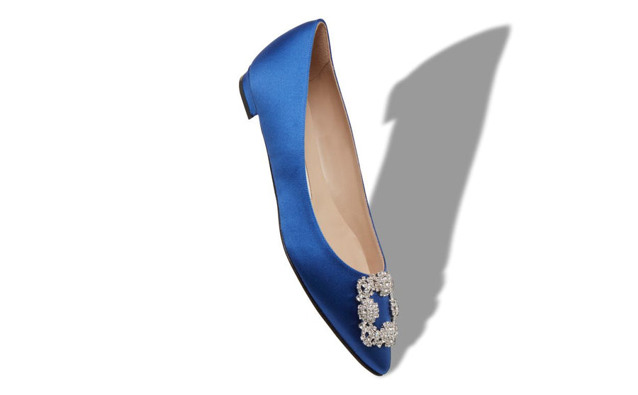 Amelie Grace Blue Jewel Buckle Pumps